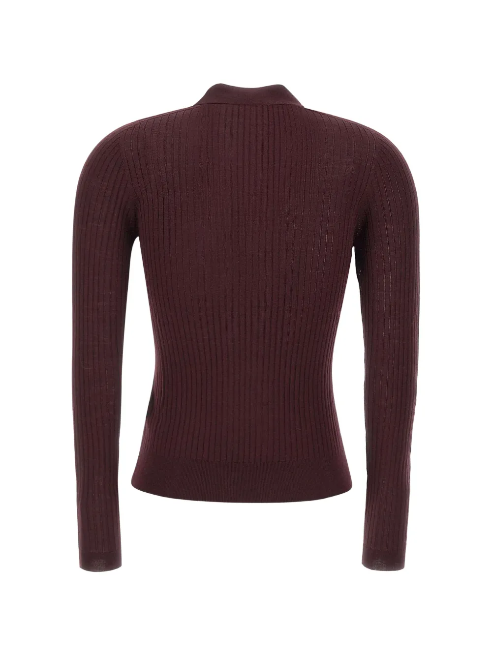 Lacoste wool jersey polo-collar sweater Bruin
