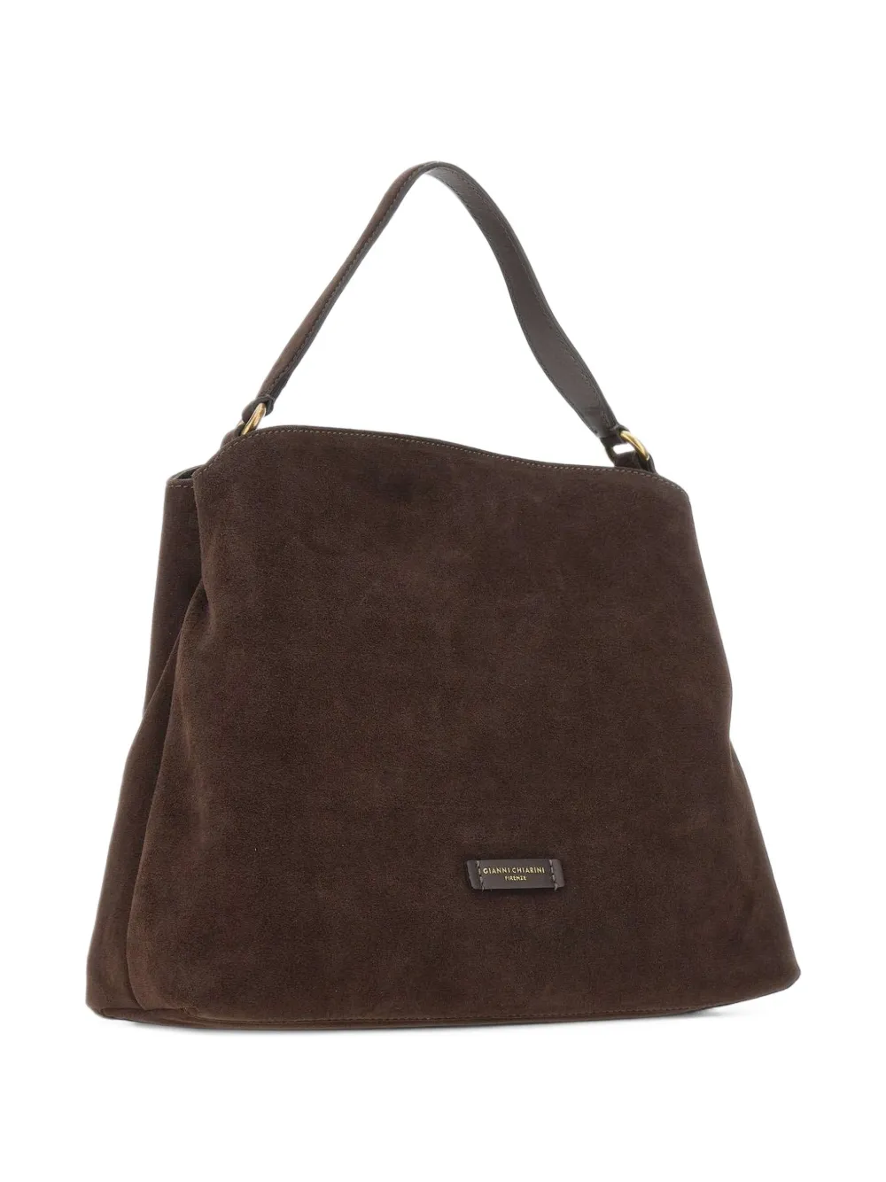 GIANNI CHIARINI large Fiona suede tote bag Bruin