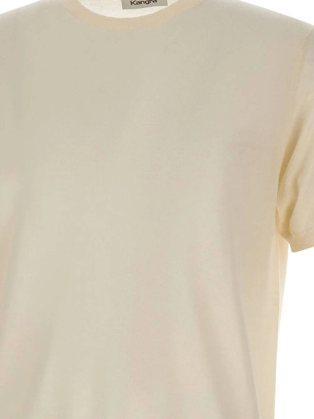 Kangra short-sleeve virgin-wool sweater Beige