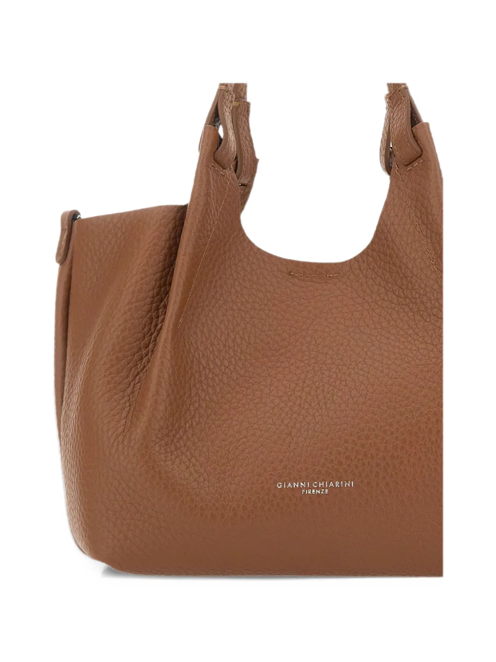 GIANNI CHIARINI medium Dua pebble-leather tote bag Bruin