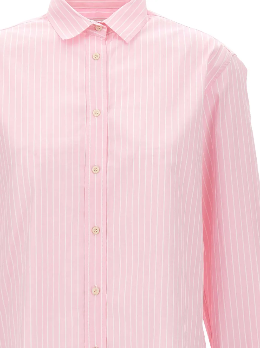 MC2 Saint Barth Meredith cotton classic shirt with striped print Roze