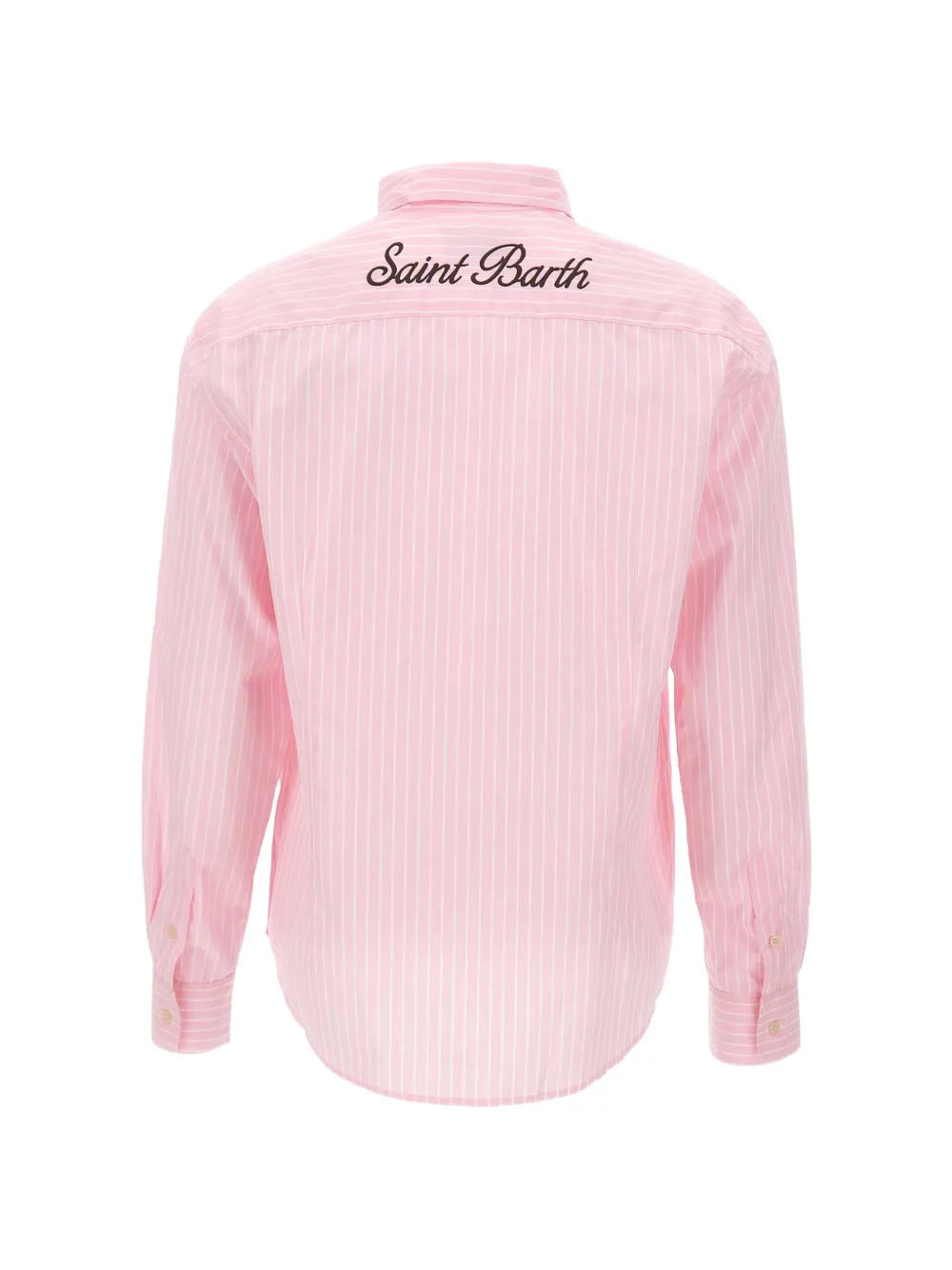 MC2 Saint Barth Meredith cotton classic shirt with striped print Roze