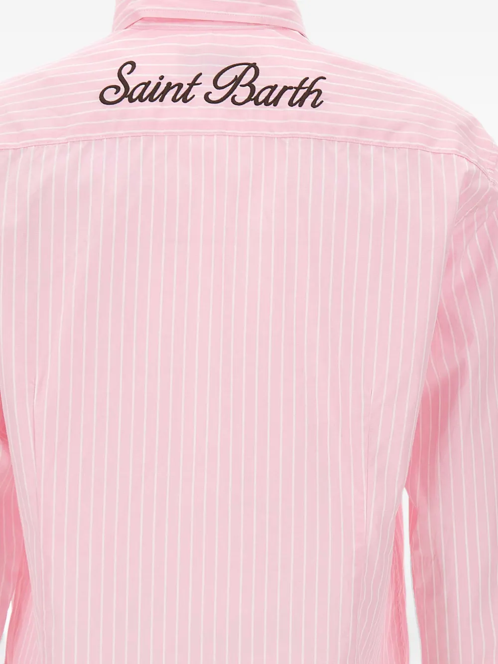 MC2 Saint Barth Meredith cotton classic shirt with striped print Roze