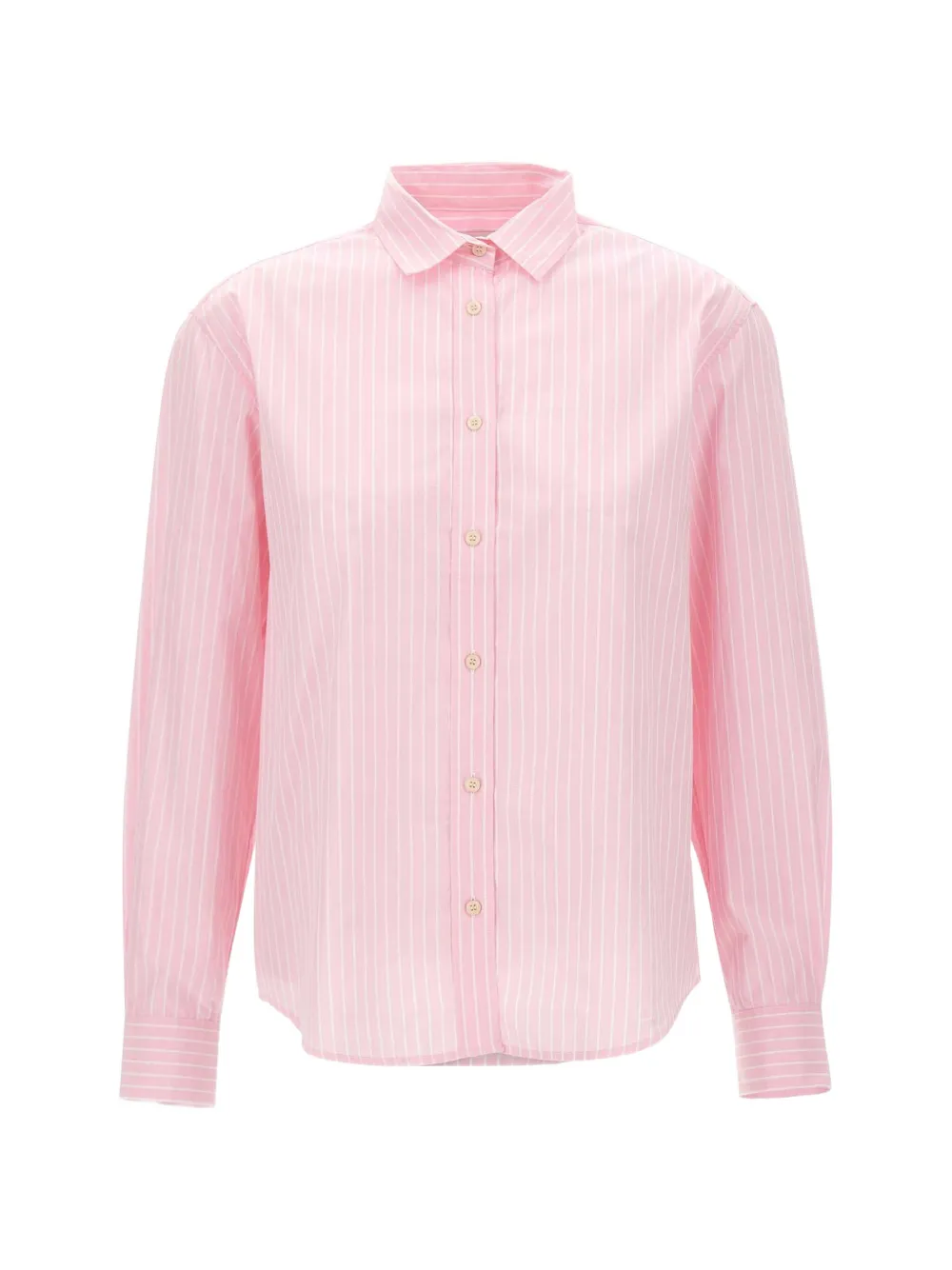 MC2 Saint Barth Meredith cotton classic shirt with striped print Roze