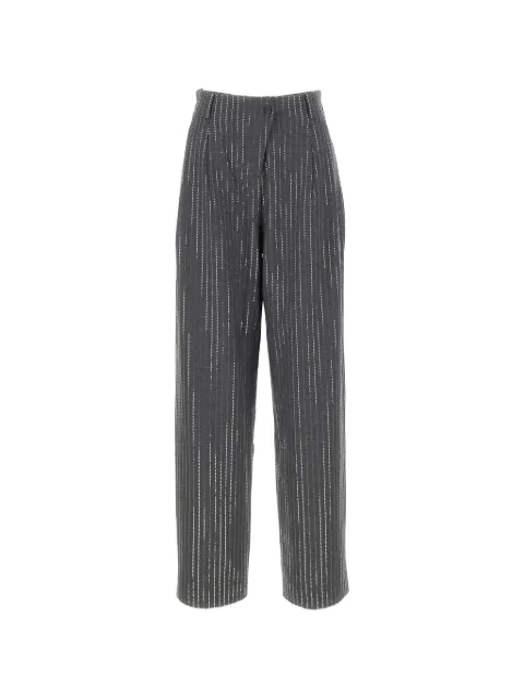 IRO sequin-embellished striped trousers
