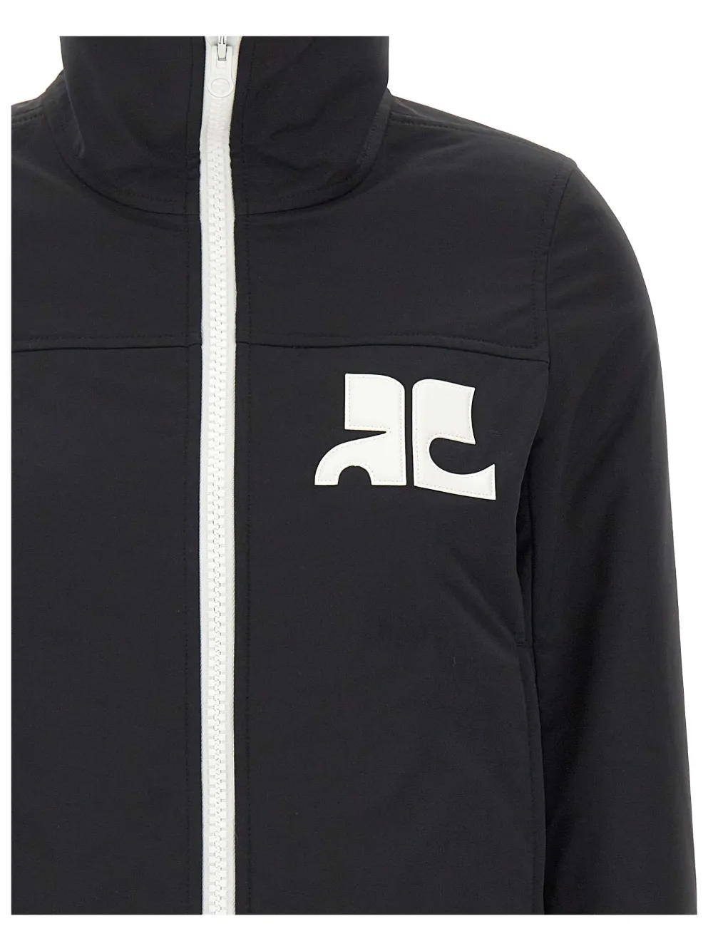 Courrèges nylon blouson Zwart