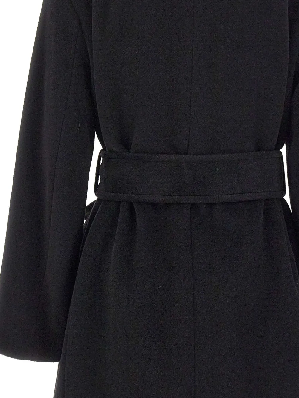 Marella single-breasted belted coat Zwart