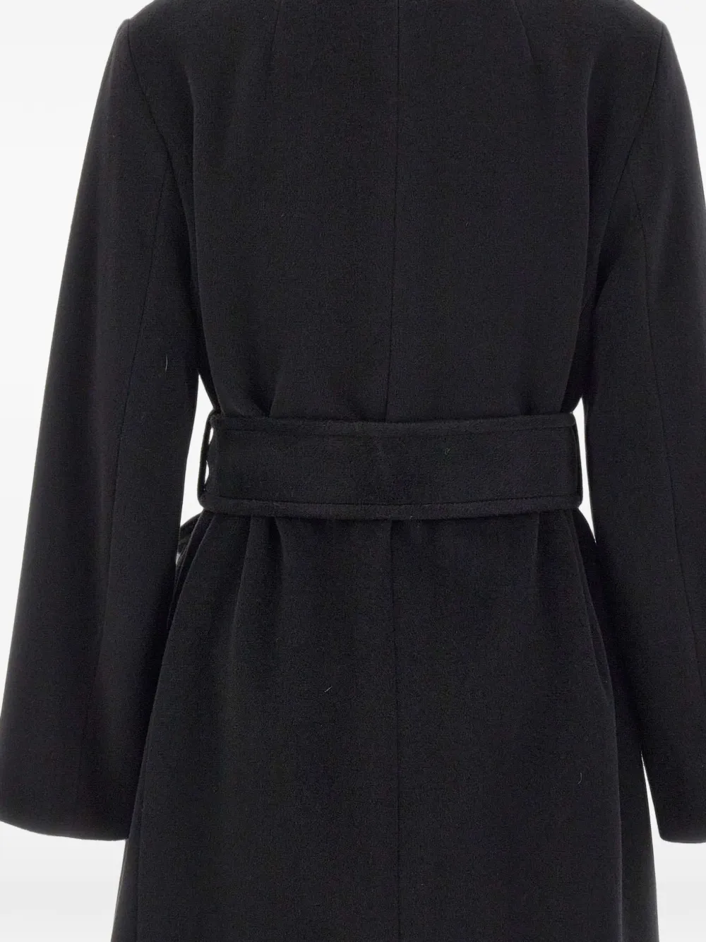 Marella single-breasted belted coat Zwart