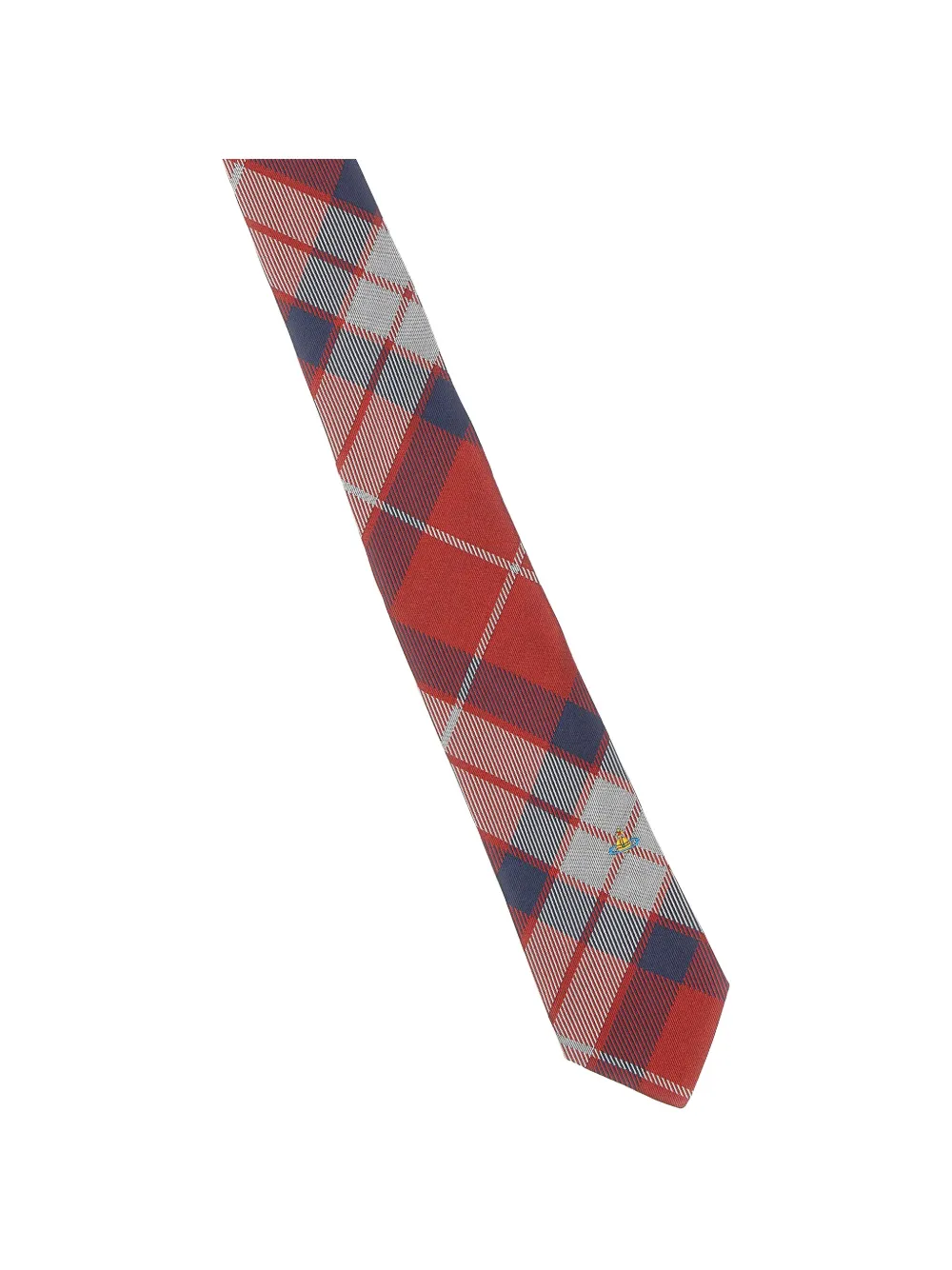 Vivienne Westwood tartan-pattern tie Rood