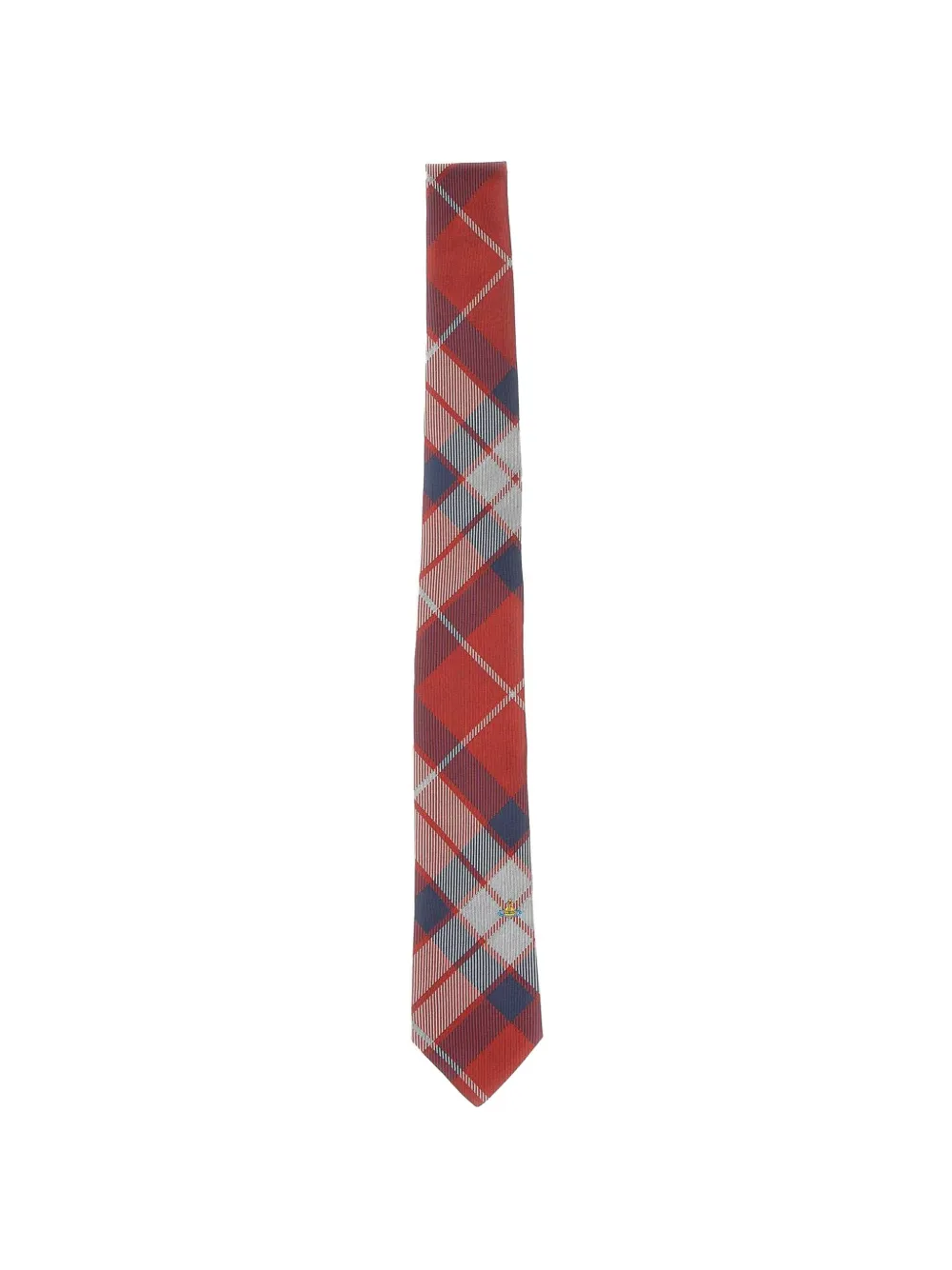 Vivienne Westwood tartan-pattern tie Rood