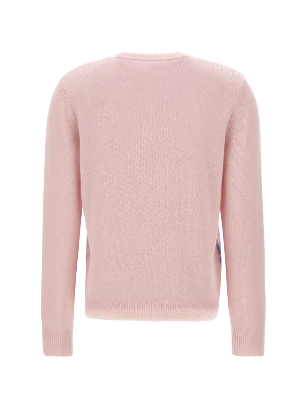 MC2 Saint Barth pink New Queen crewneck sweater with St. Moritz skier jacquard | special edition Roze