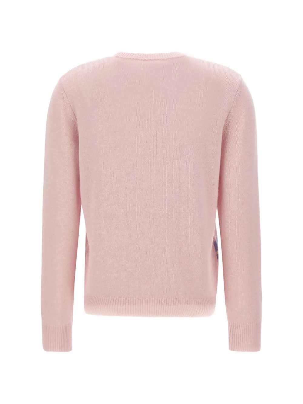 MC2 Saint Barth pink New Queen crewneck sweater with St. Moritz skier jacquard | special edition Roze