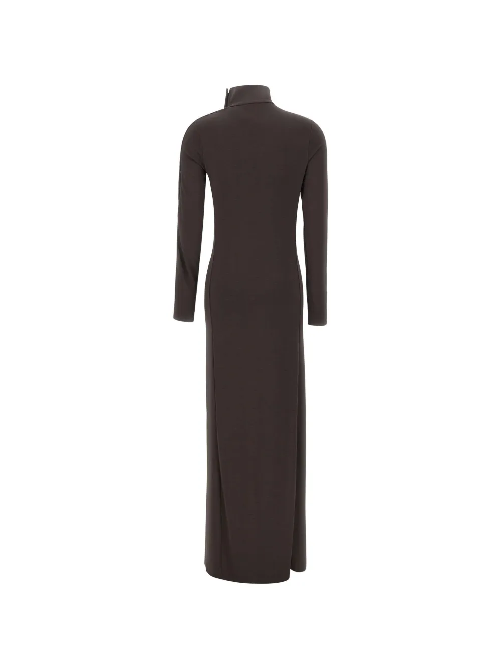 Courrèges high-neck side-slit maxi dress Bruin