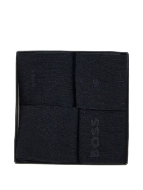 BOSS logo-print ribbed socks (set of four)
