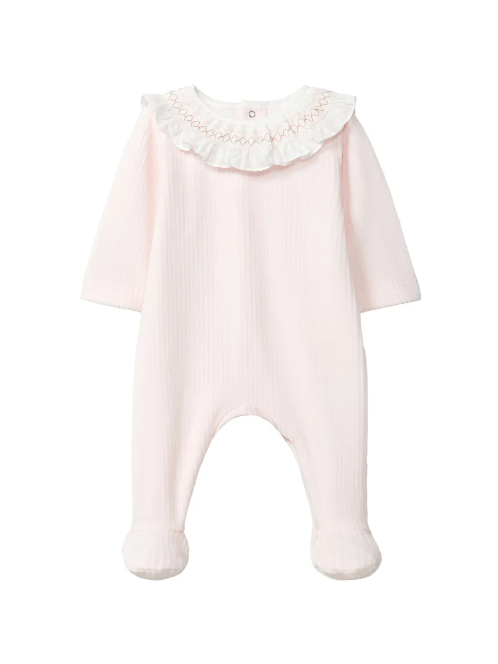 LARANJINHA スモッキングラッフルカラースリープスーツ | ロンパース | Image 2