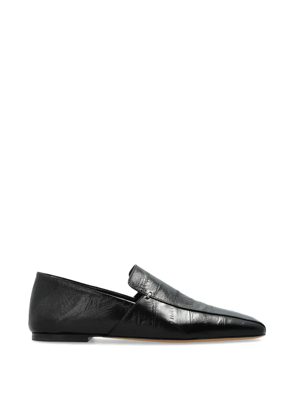Yuzefi Sahra eel-effect leather loafers - Nero