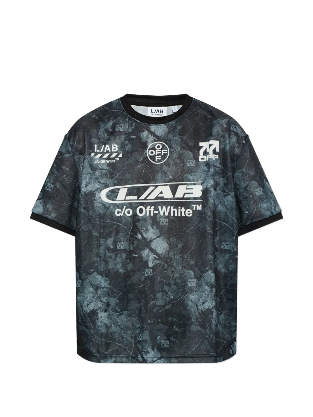 L ab c o Off-White logo-print T-shirt Zwart