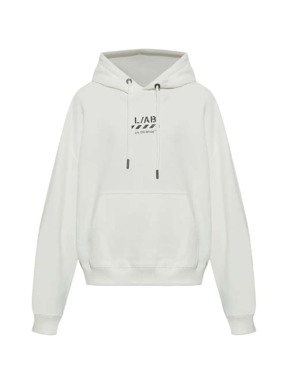 L/ab c/o Off-White худи с кулиской и логотипом | белый | Image 1