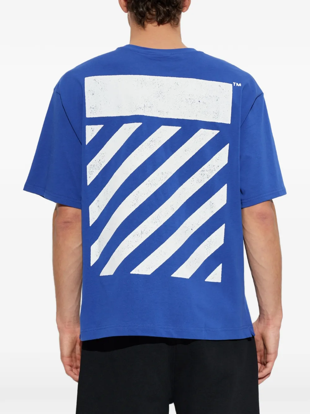 L ab c o Off-White T-shirt met logoprint Blauw