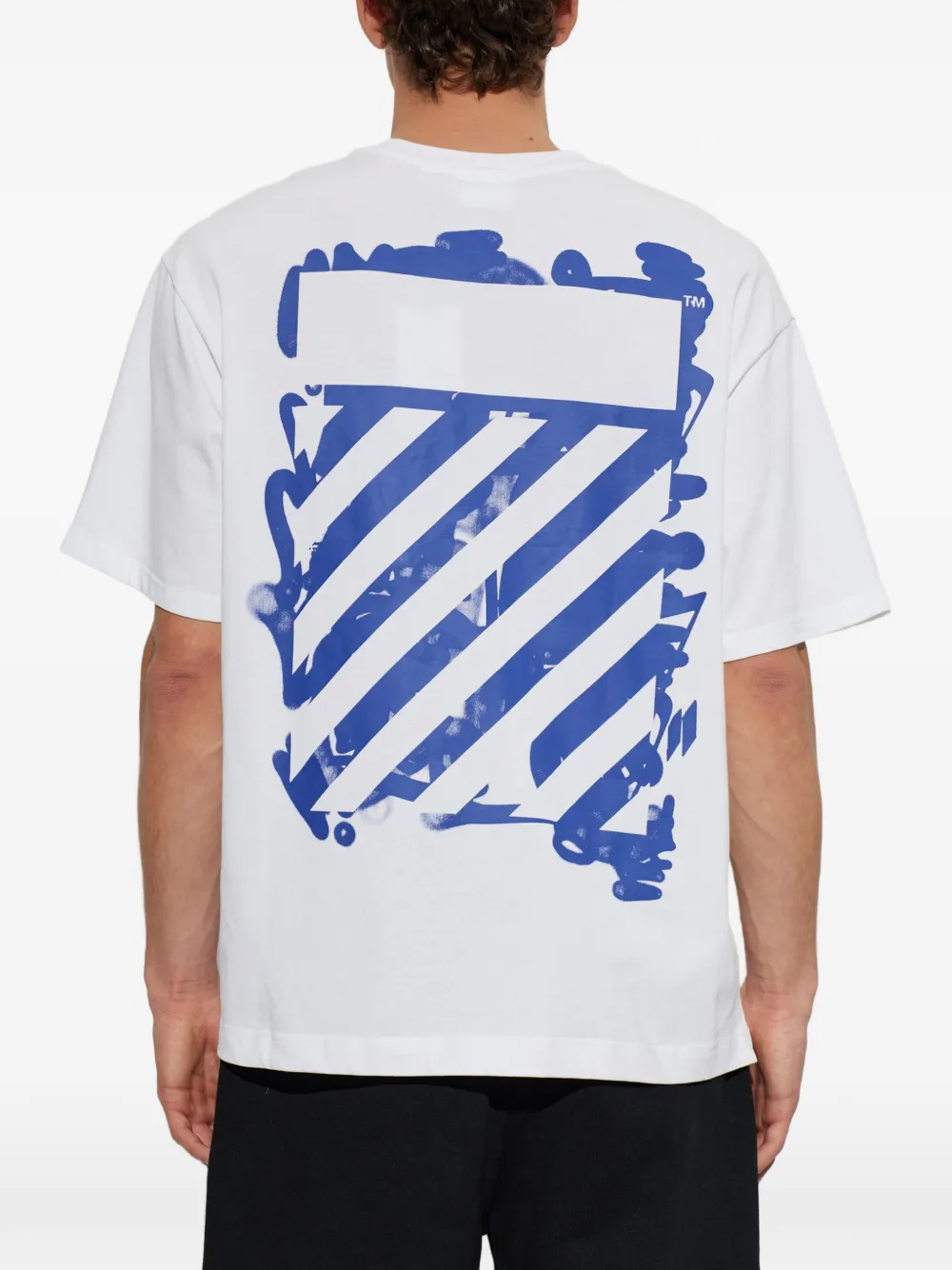 L ab c o Off-White Diagonals logo-print T-shirt Wit