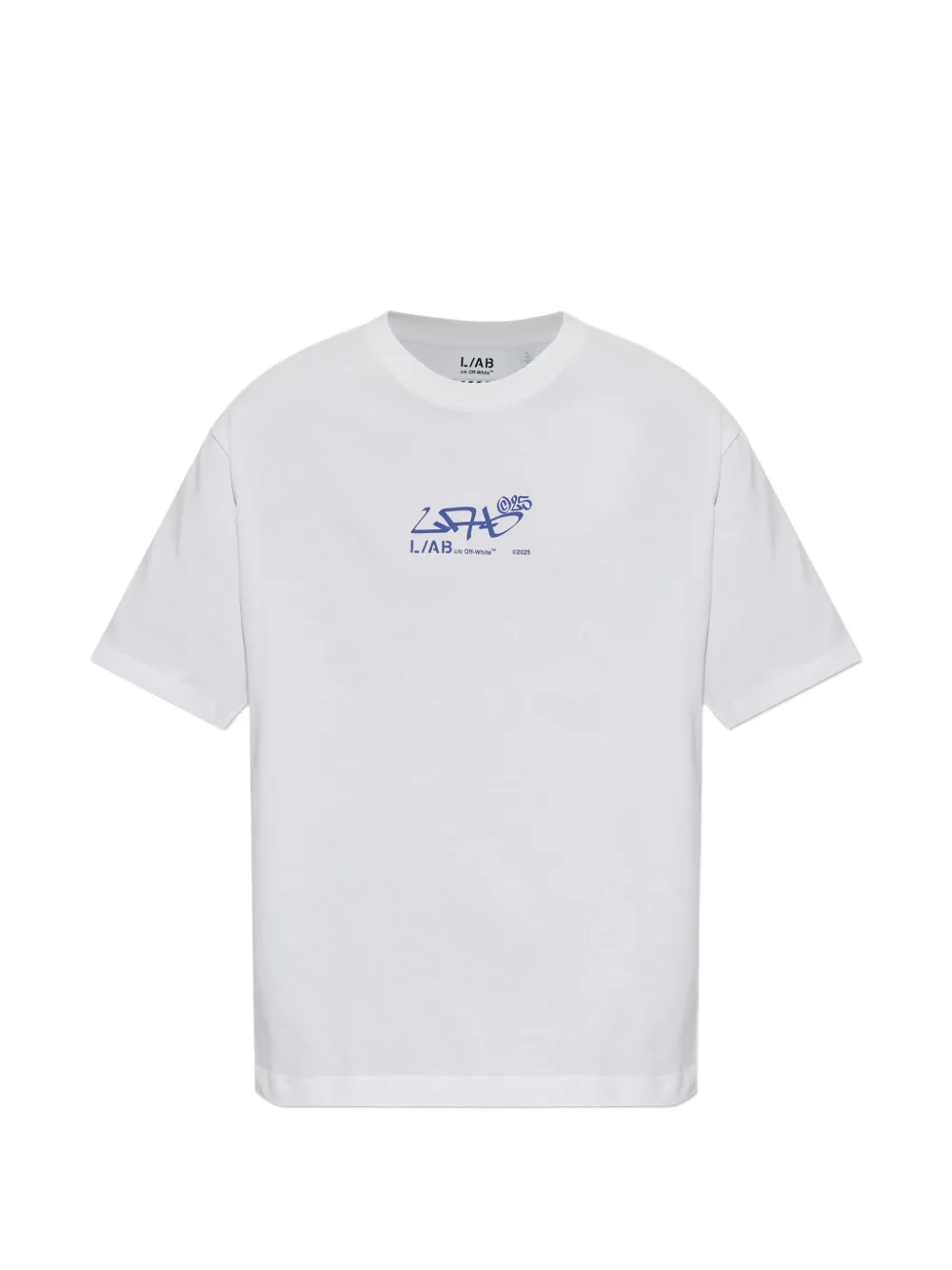 L ab c o Off-White Diagonals logo-print T-shirt Wit