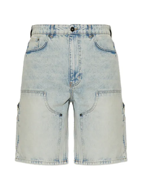 L/ab c/o Off-White acid-wash panelled shorts
