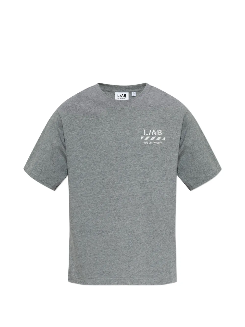 L ab c o Off-White Katoenen T-shirt met logoprint Grijs