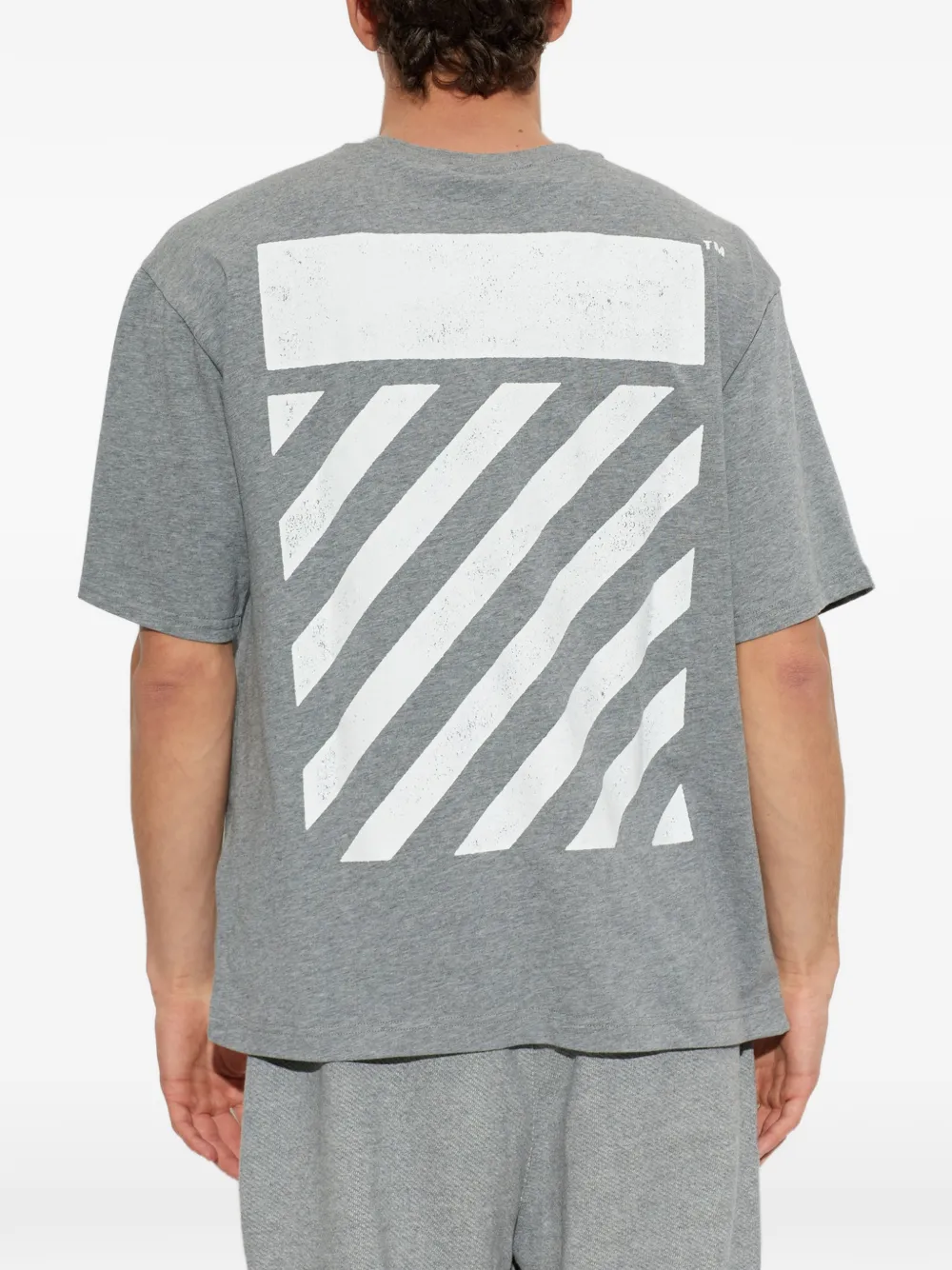 L ab c o Off-White Katoenen T-shirt met logoprint Grijs
