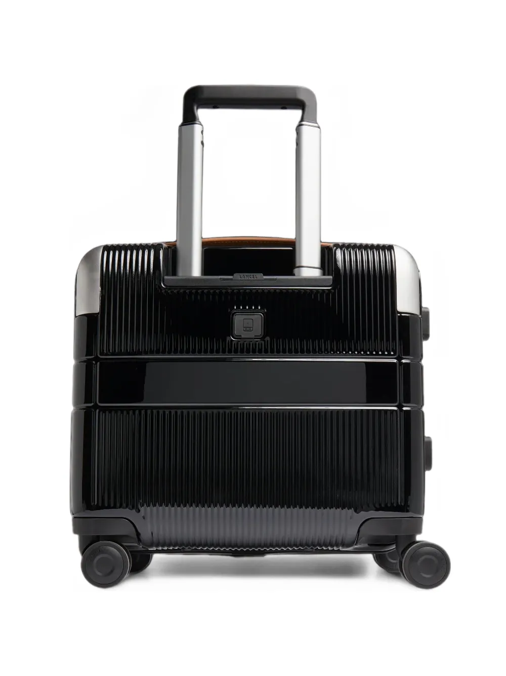 Lancel valise côtelée à logo embossé - Noir Lancel valise côtelée à logo embossé - Noir