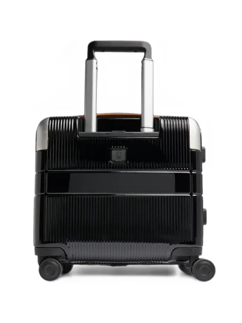 Lancel logo-embossed ribbed suitcase