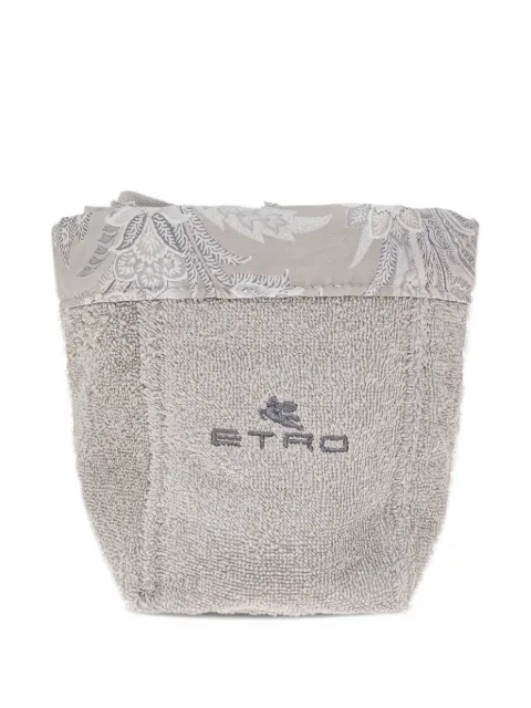 ETRO Paisley-trim cotton basket and towels set (set of four)