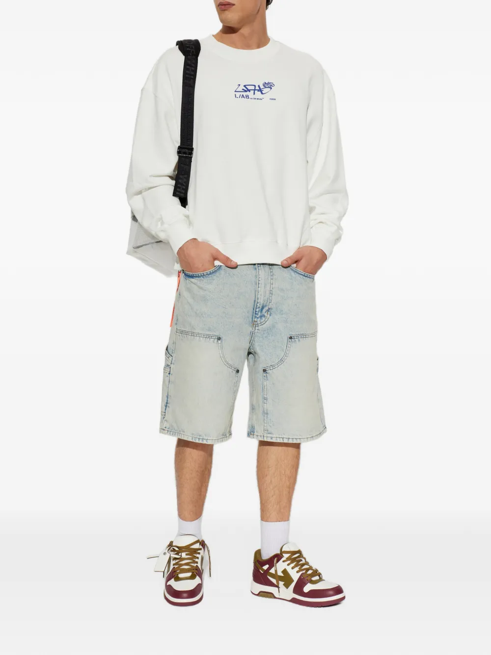 L ab c o Off-White logo-print sweatshirt Wit