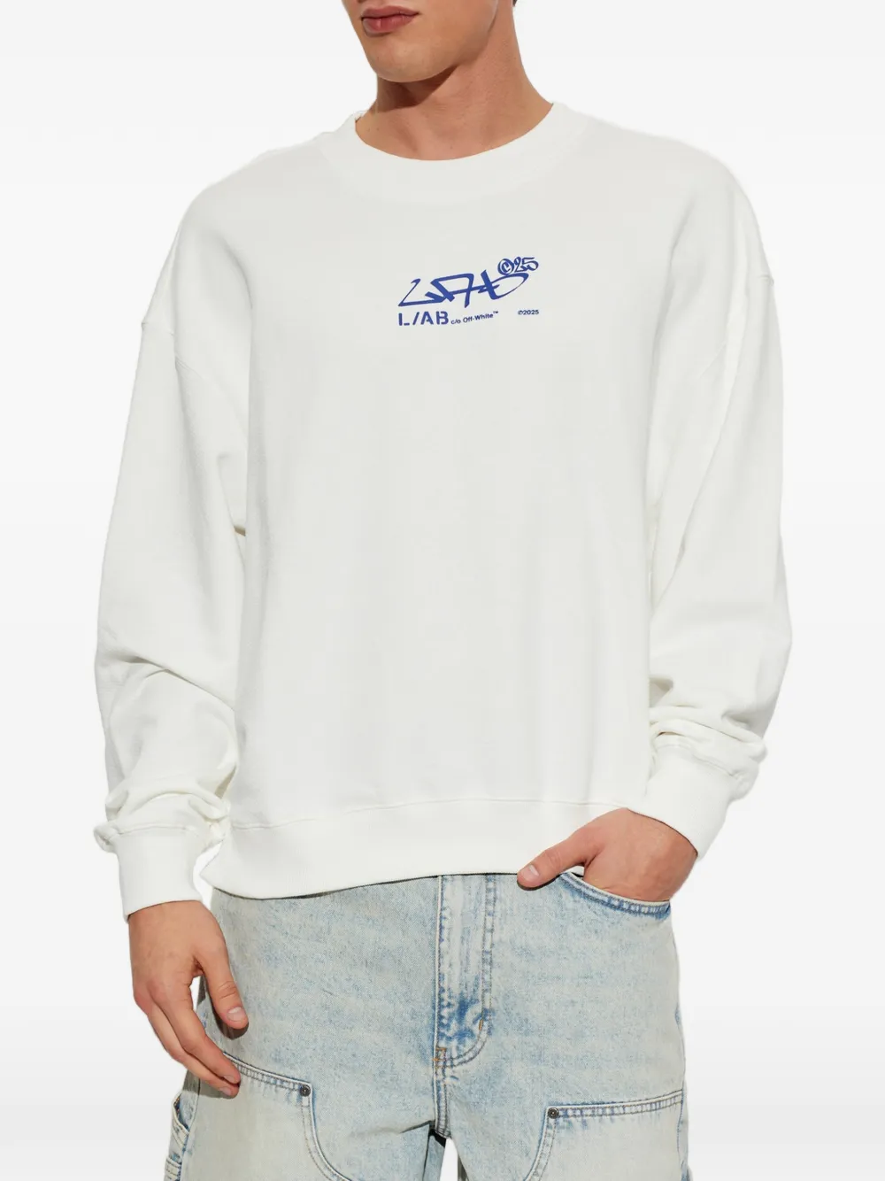 L ab c o Off-White logo-print sweatshirt Wit