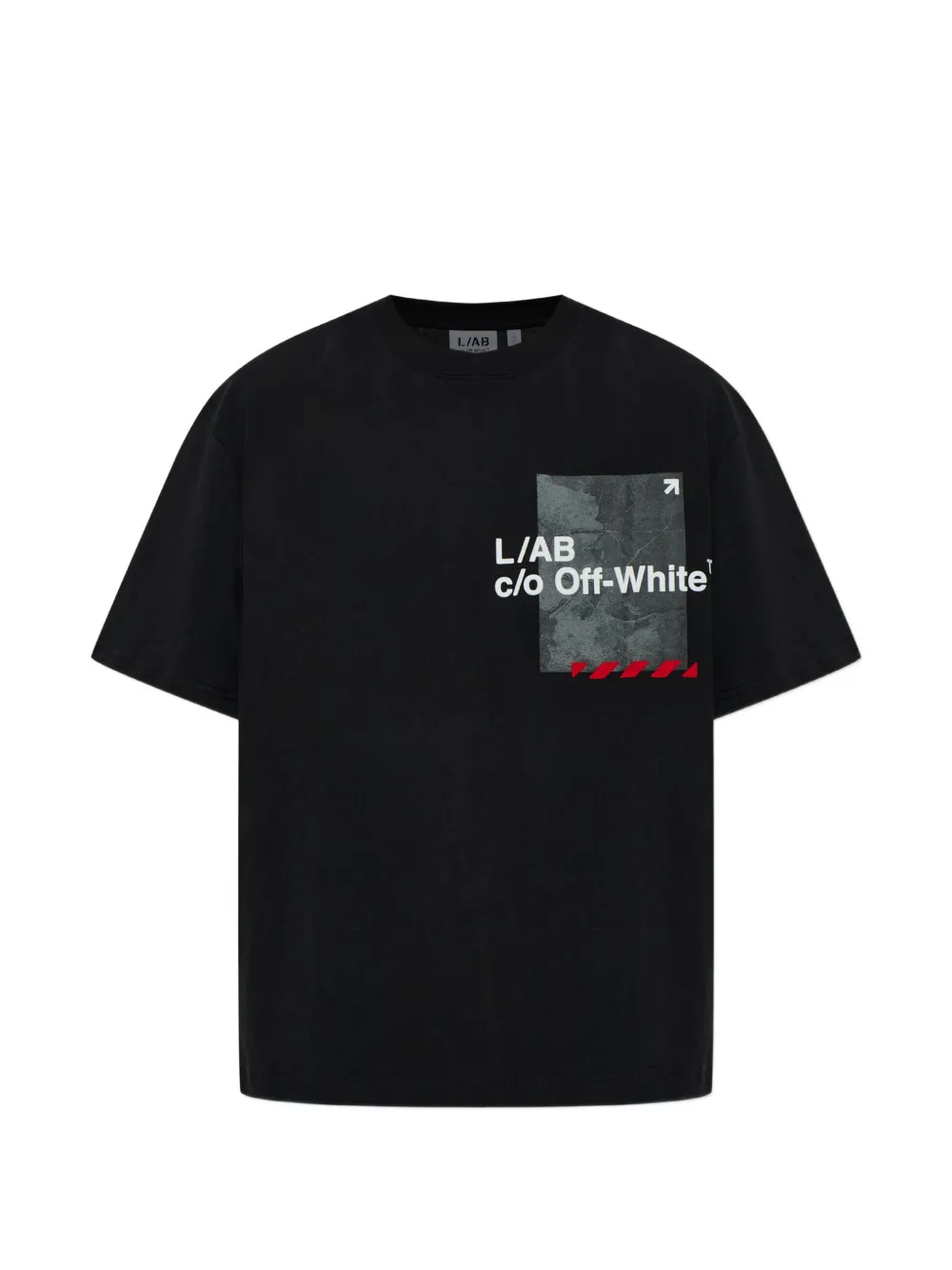 L/ab c/o Off-White футболка с логотипом | черный | Image 1