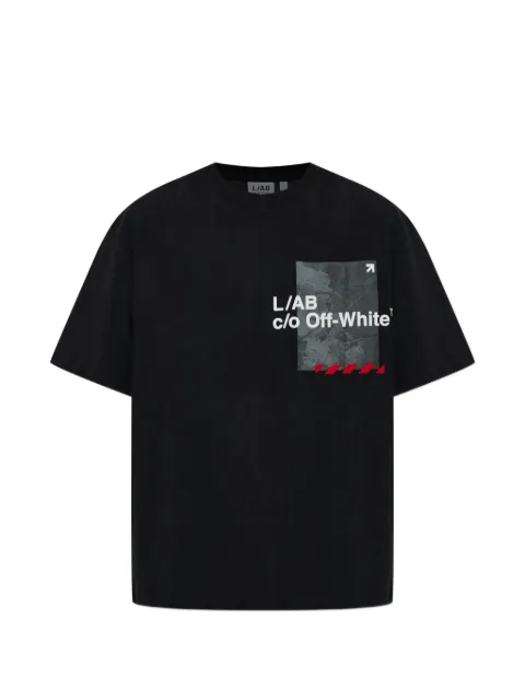 L/ab c/o Off-White logo-print cotton T-shirt