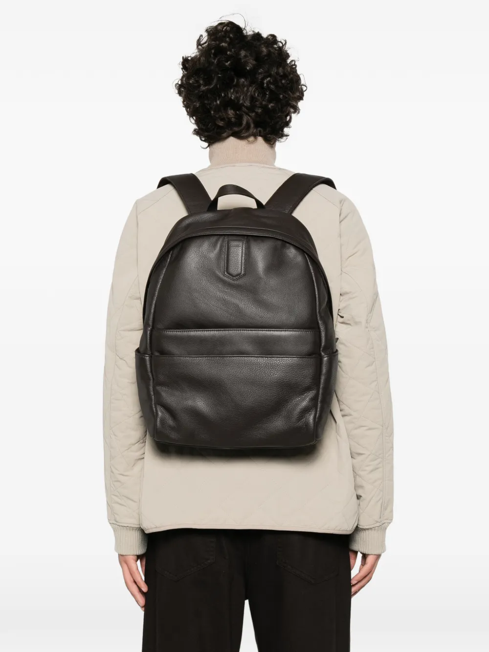 Canali leather backpack Bruin