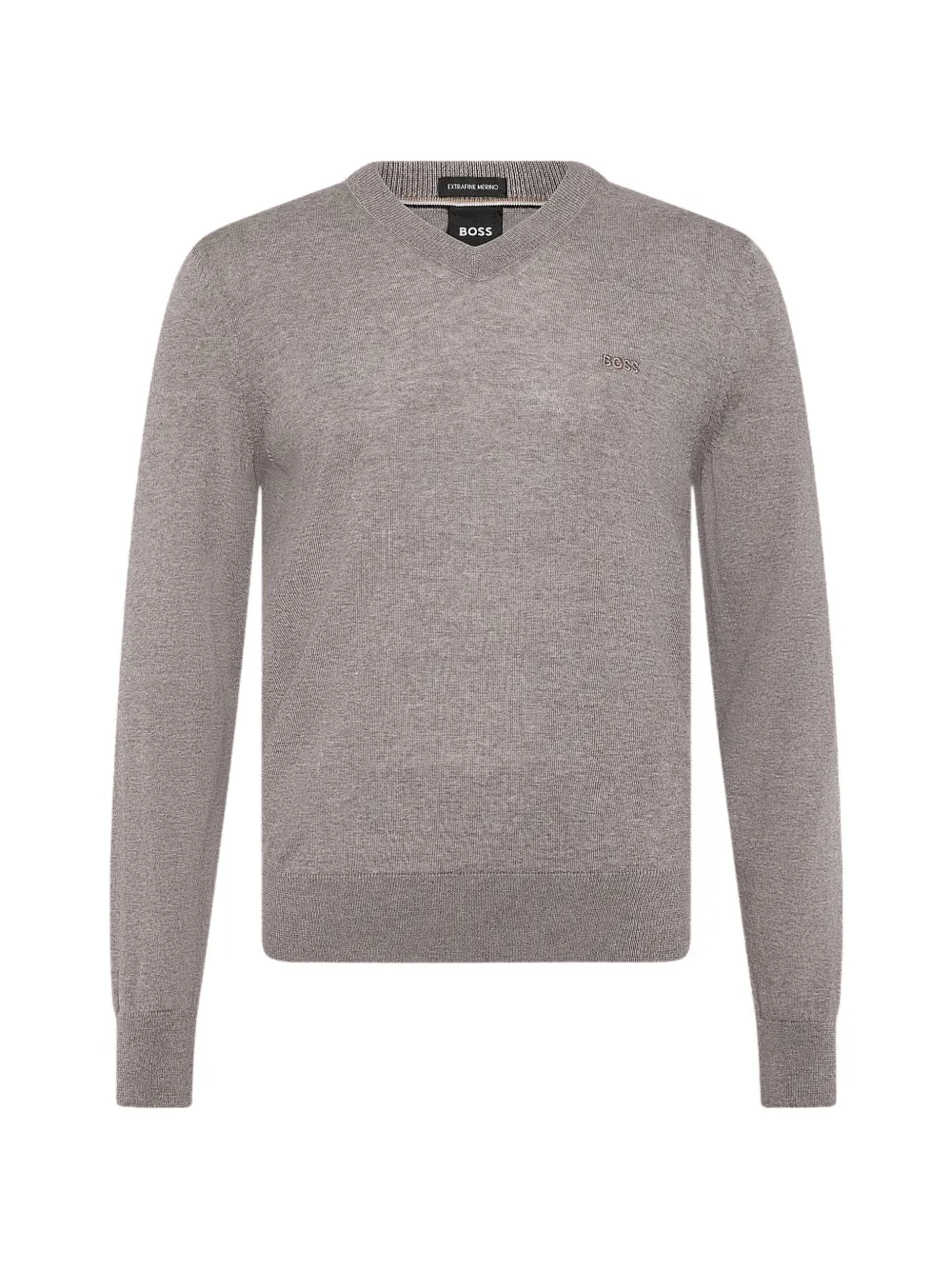 BOSS Pullover mit V-Ausschnitt | Grau | Image 1