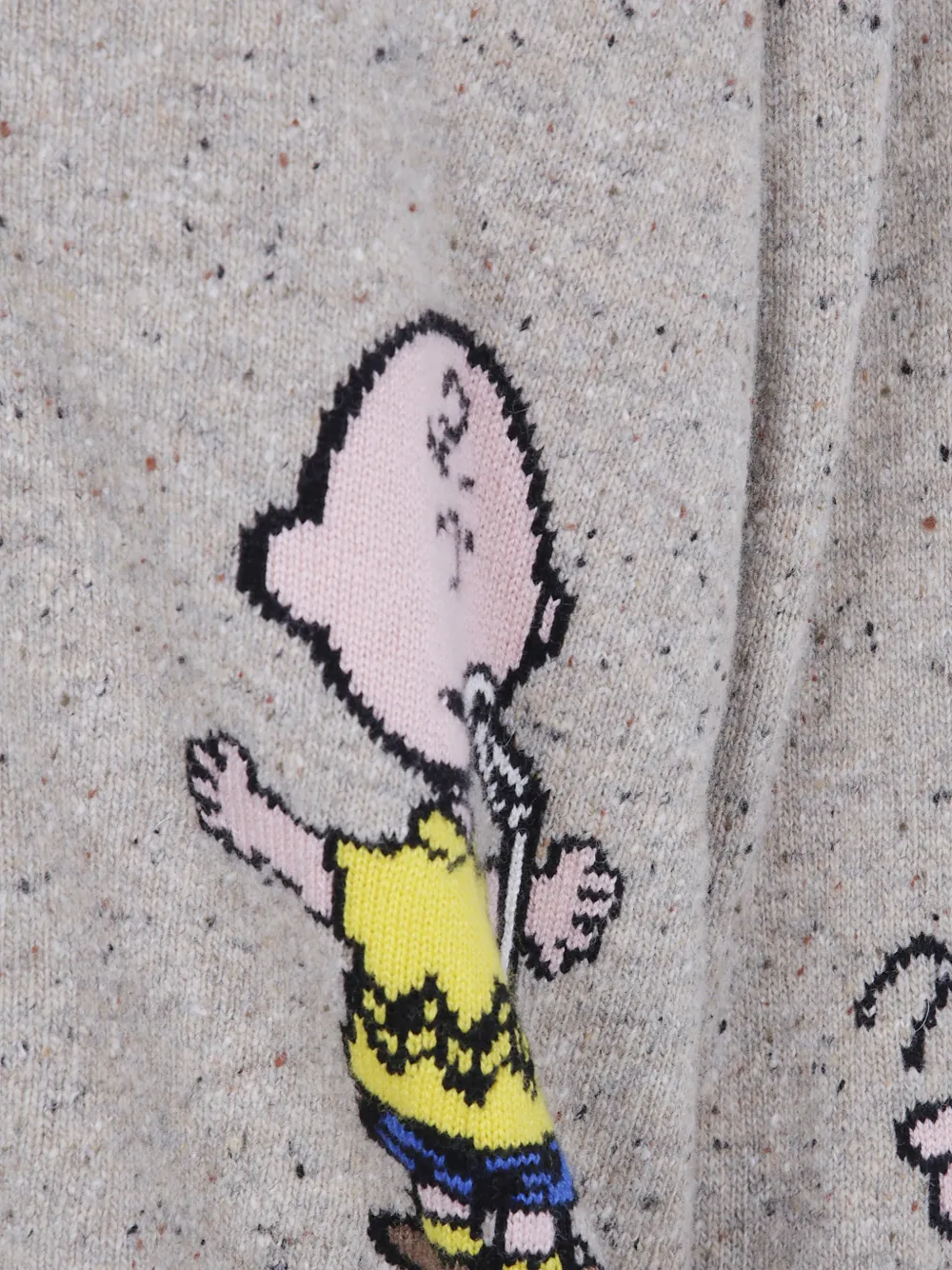MC2 Saint Barth x Peanuts-intarsia flecked cardigan Beige