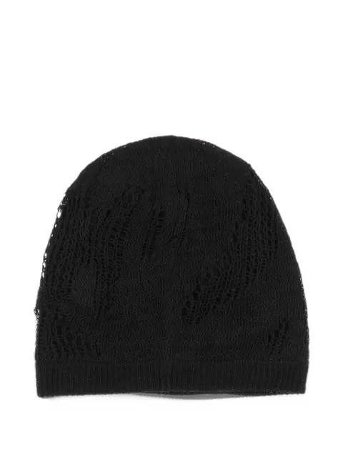 Troubled Waters Spider distressed-knit beanie hat