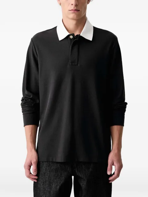 rag & bone piqué-weave rugby polo shirt
