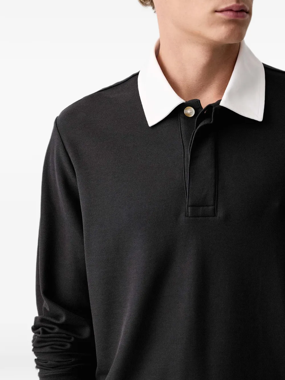 rag & bone Poloshirt van piquéweefsel Zwart