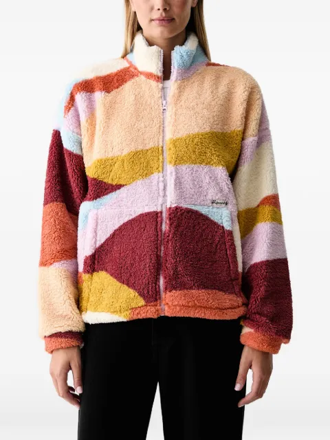 Rip Curl abstract-pattern fleece jacket