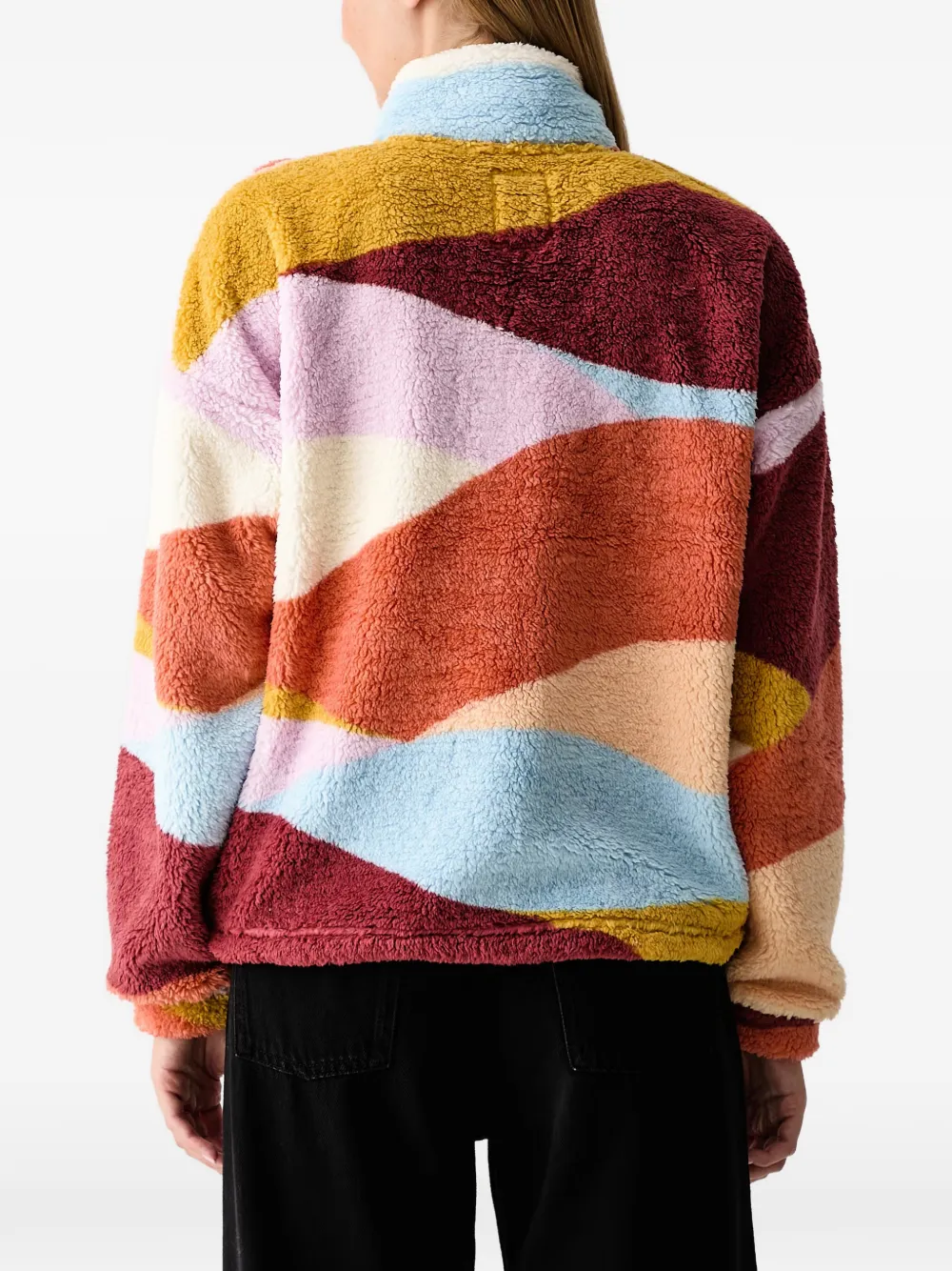 Rip Curl Fleece jack met abstract patroon Beige