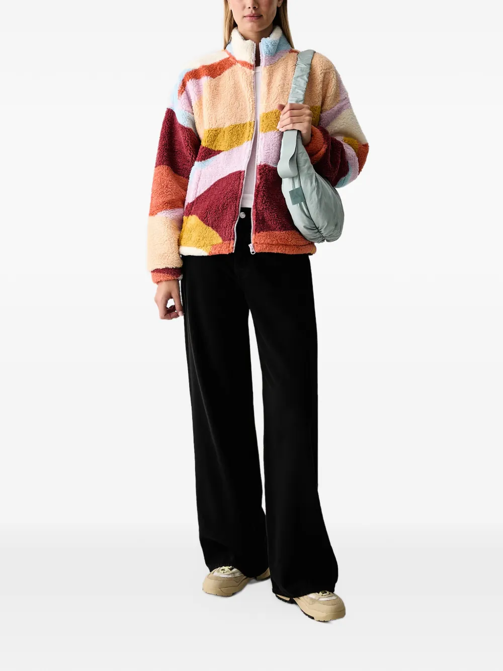 Rip Curl Fleece jack met abstract patroon Beige