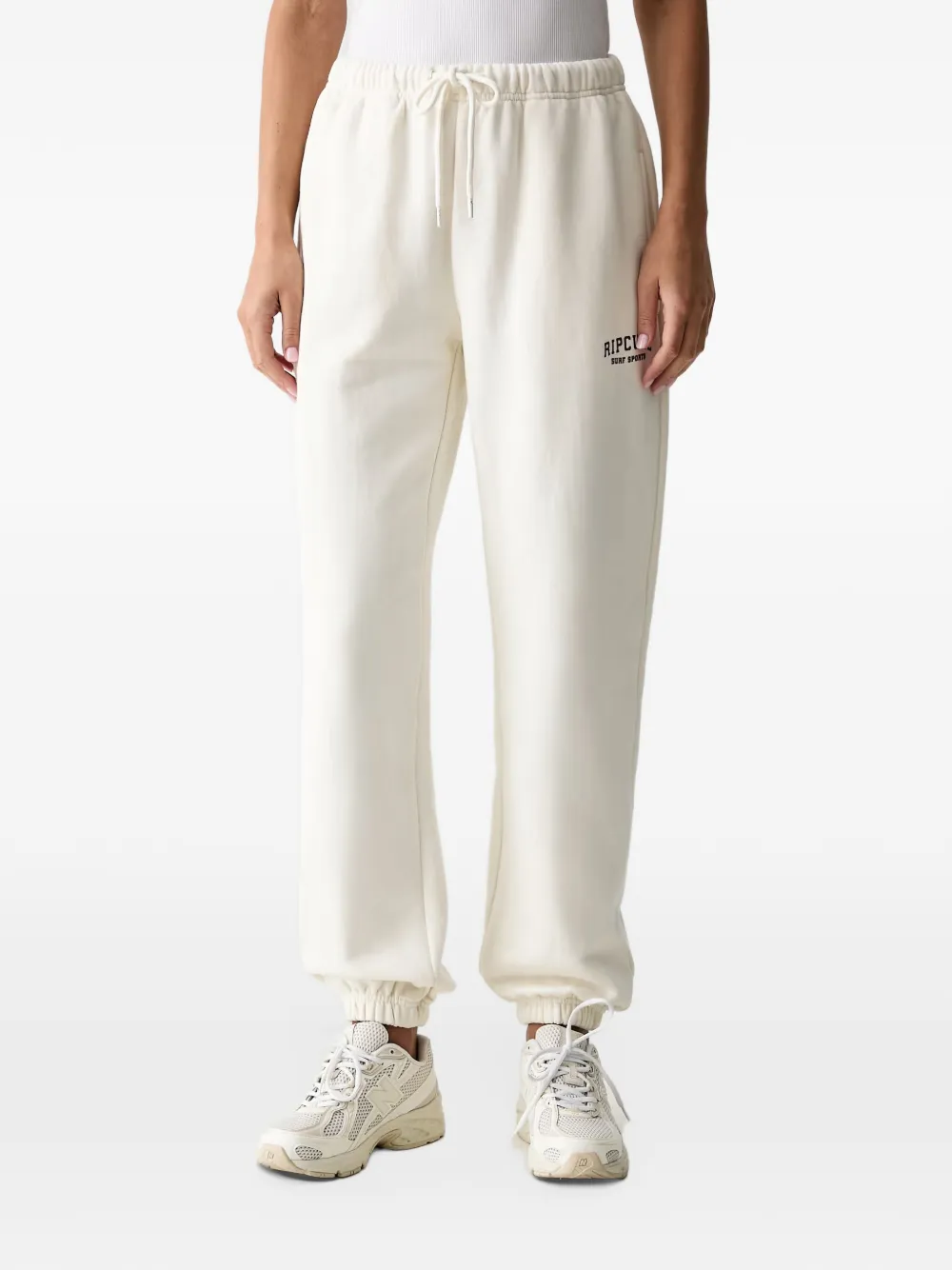 Rip Curl Varisity logo-print drawstring track pants - Toni neutri