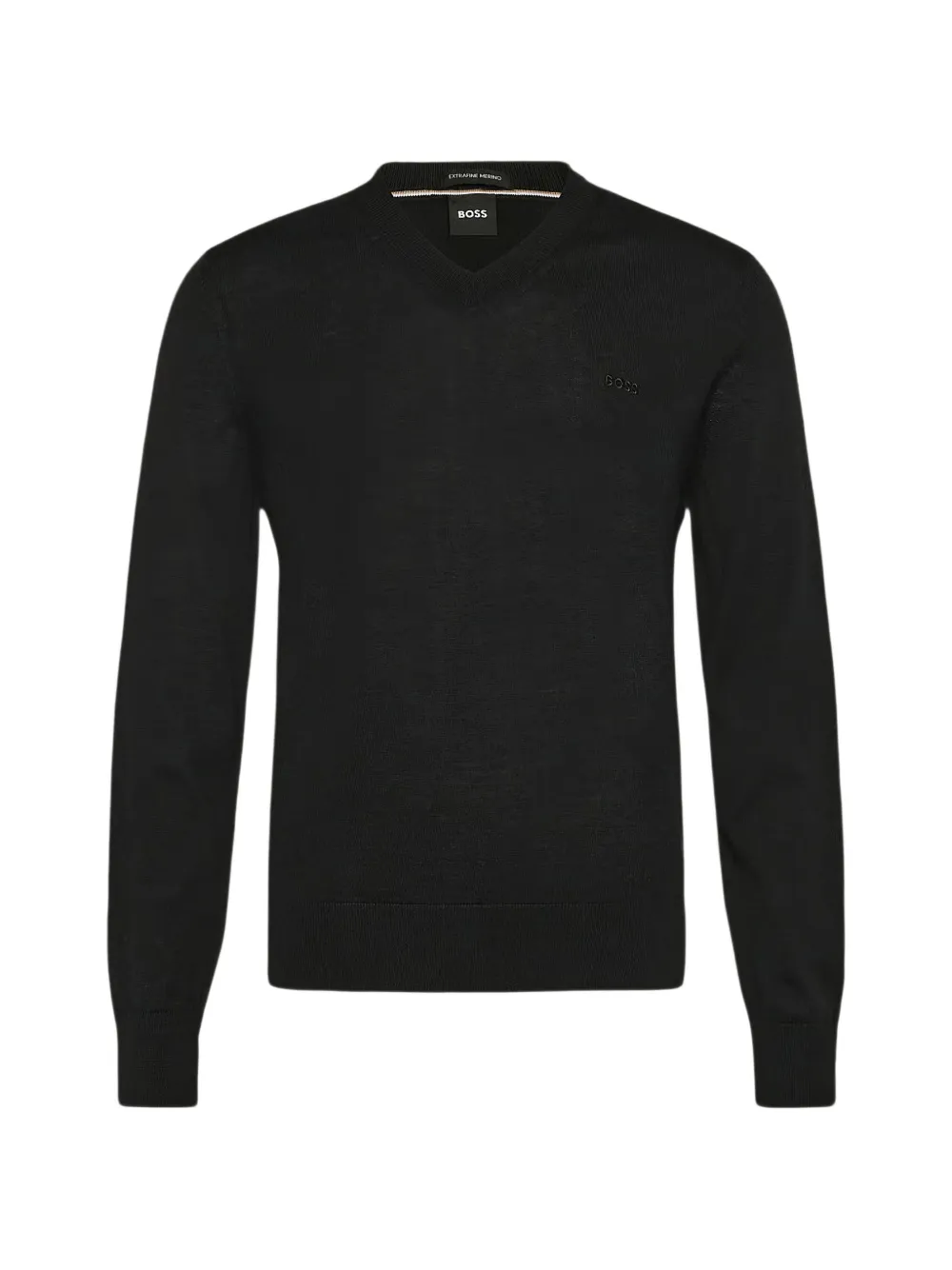BOSS pull à col v | noir | Image 1
