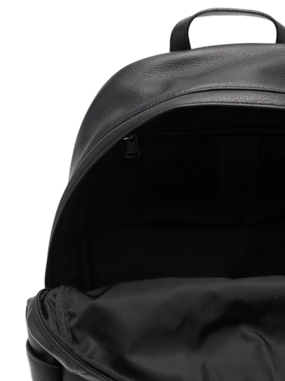 Canali leather backpack Zwart