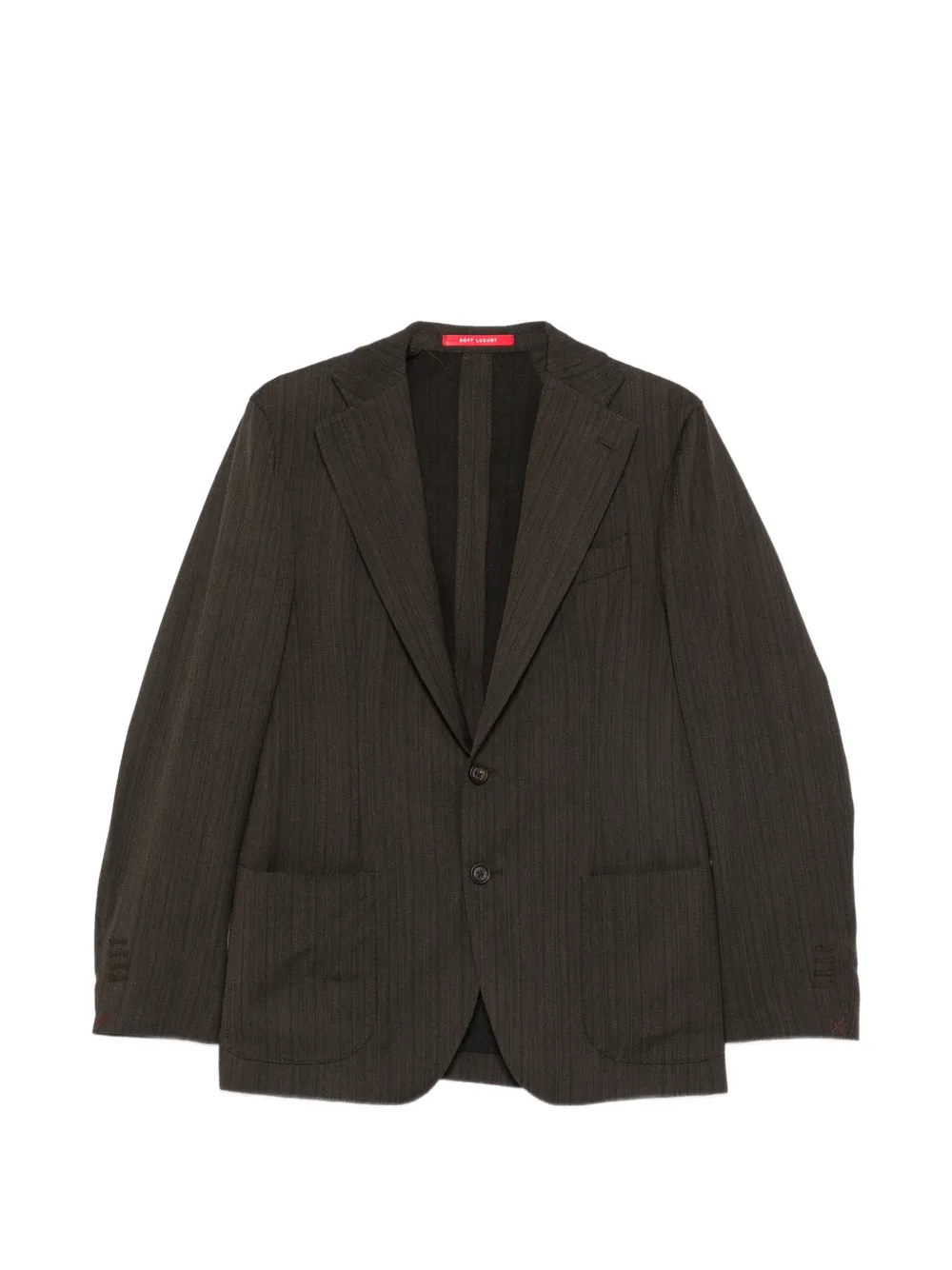 Bagnoli Sartoria Napoli herringbone single-breasted suit - Marrone