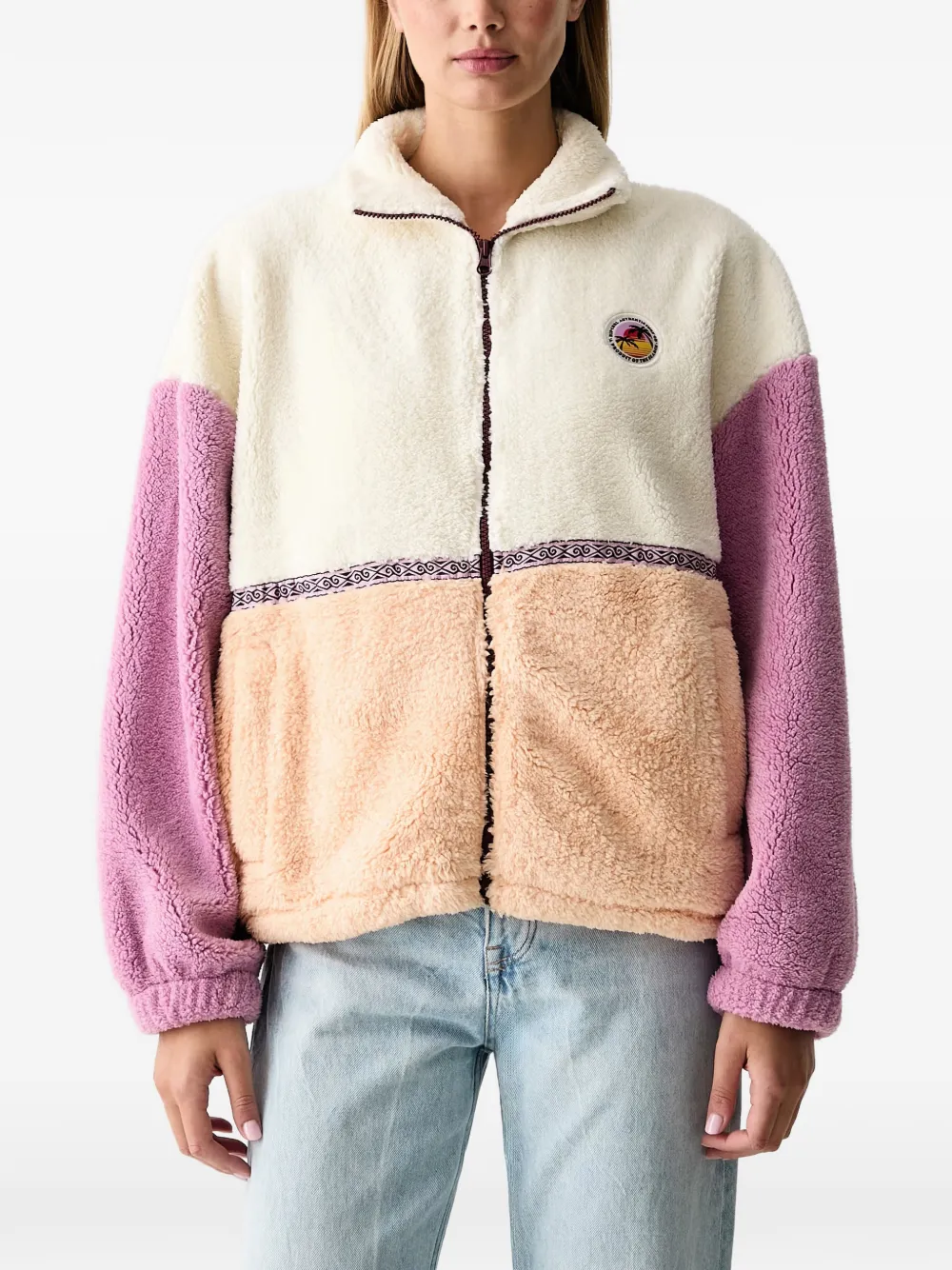 Rip Curl Surf Revival Heritage jack met colourblocking en rits Beige