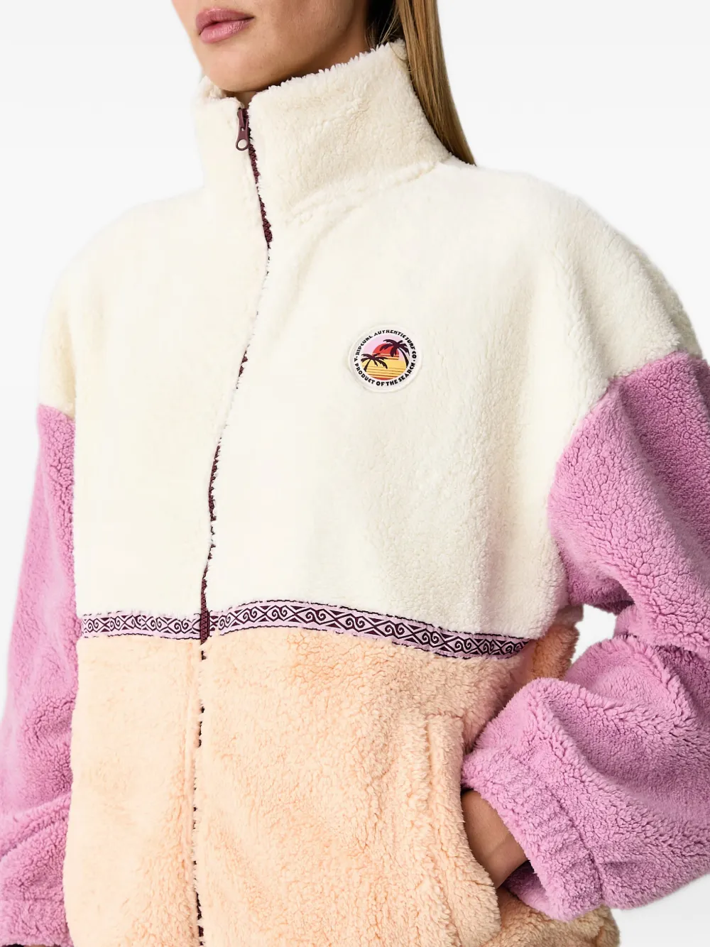 Rip Curl Surf Revival Heritage jack met colourblocking en rits Beige